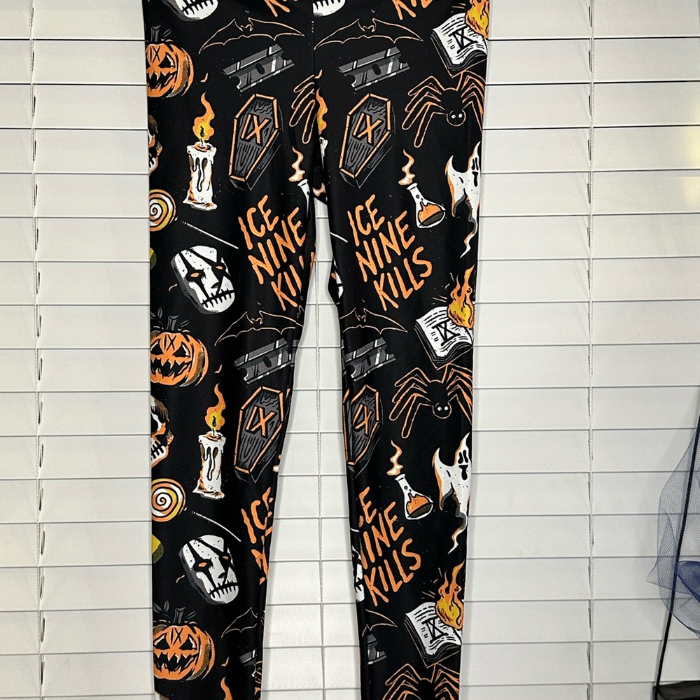 Ice Nine Kills Halloween Leggings - Black and Orange